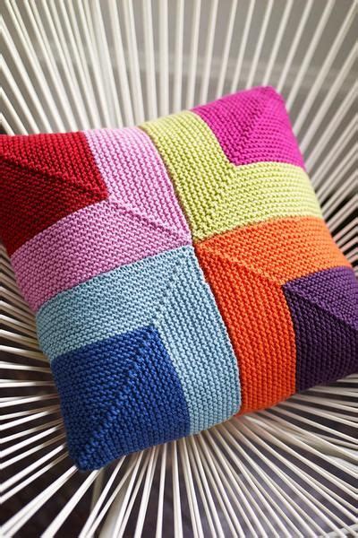 Cushion Cover With Squares Knitting Pattern | The Knitting Network ...