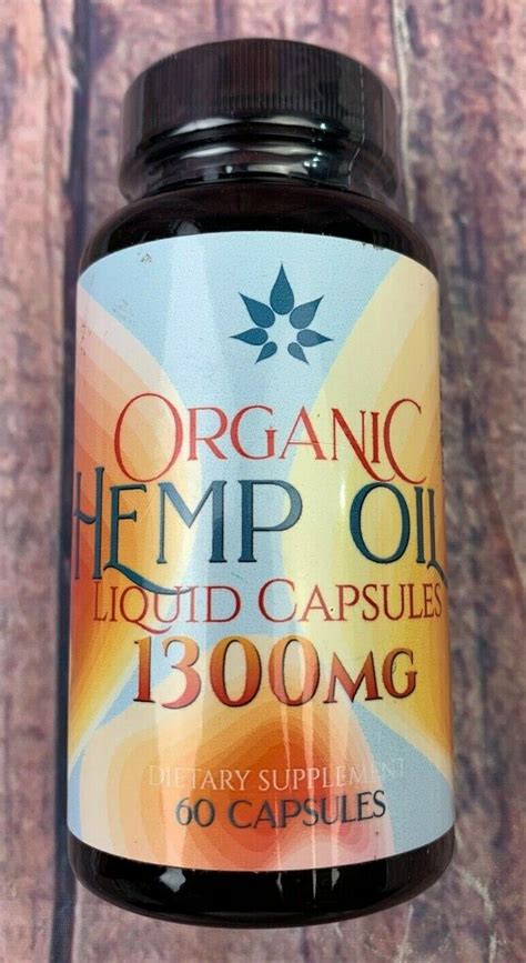 Hemp Oil Capsules 1300mg Organic Hemp Capsules Targets Muscle Aches ...