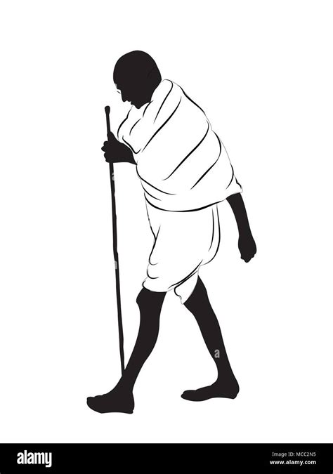 Mahatma Gandhi Silhouette