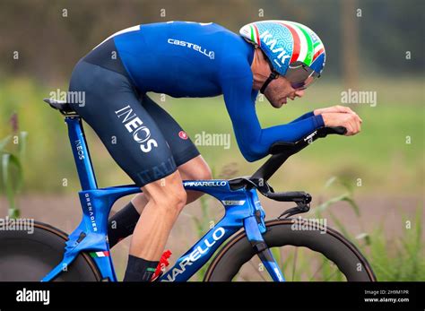 Filippo Ganna of Italy during his gold medal ride to win the elite men ...