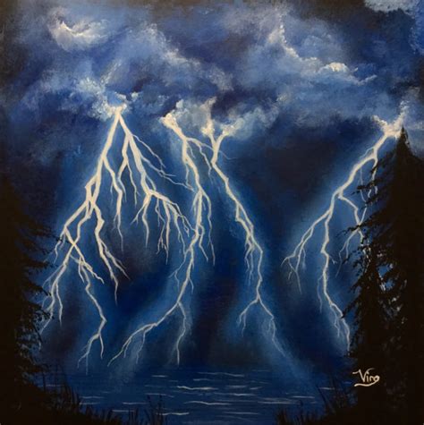 Lightning paintings search result at PaintingValley.com