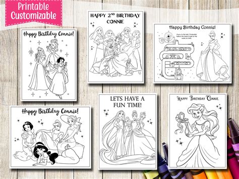 Disney Princess Happy Birthday Coloring Pages