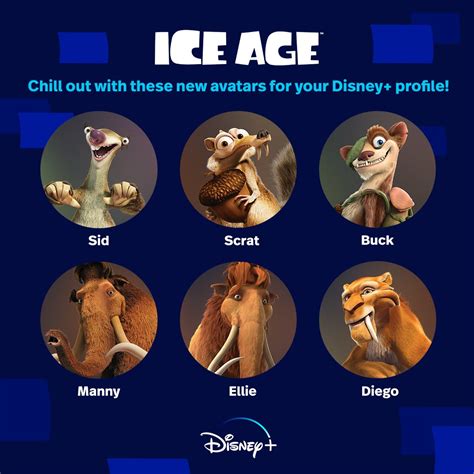 Disney+ on Twitter: "Just dropping these *cool* new Ice Age avatars for your #DisneyPlus profile ...