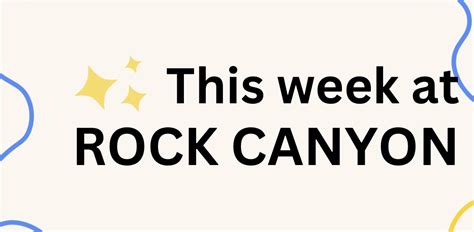 This Week at Rock Canyon | Rock Canyon Elementary School