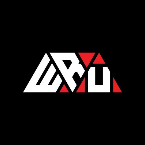 WRU triangle letter logo design with triangle shape. WRU triangle logo design monogram. WRU ...