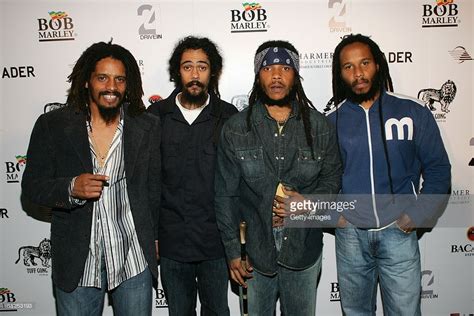 Rohan Marley, Damian Marley, Stephen Marley, and Ziggy Marley, all sons ...