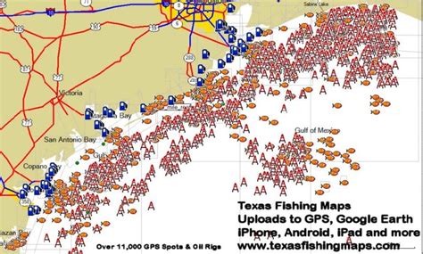 full_texas_fishing_map_oil_rig_map - Texas Fishing Spots Maps for GPS