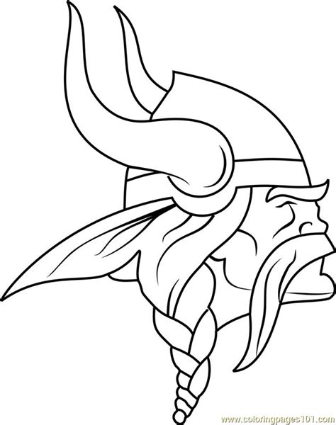 Minnesota Vikings Logo | Minnesota vikings logo, Viking logo, Coloring ...