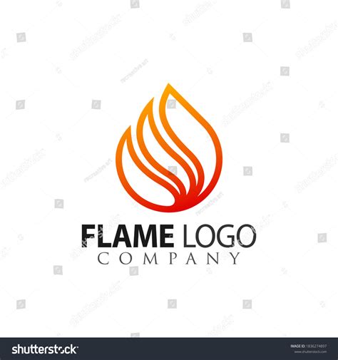 Flame Fire Line Art Style Logo Stock Vector (Royalty Free) 1836274897 ...