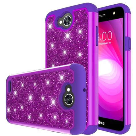 Best lg x charge cricket phone case purple - 4U Life