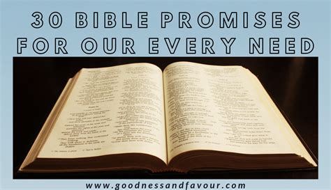 30 Bible Promises for Every Need - Goodness and Favour