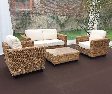 Indoor Natural Rattan Sofa Set - Furniture4Events