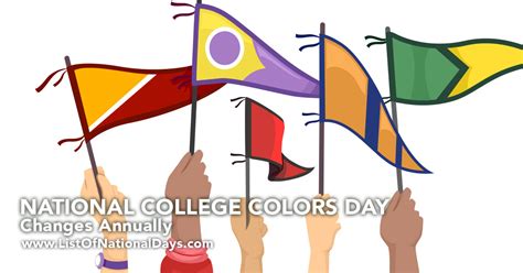 0900-NATIONAL-COLLEGE-COLORS-DAY - List Of National Days