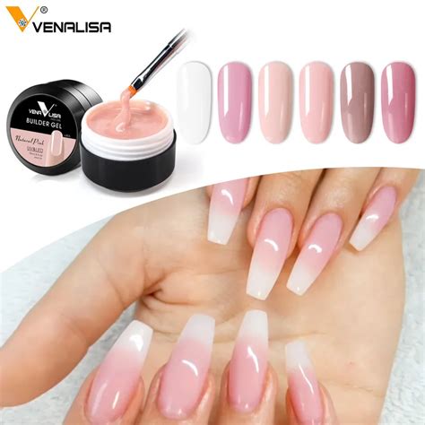 Thick Builder Gel Nails Pink VENALISA New 15ml Finger Nail Extension UV ...