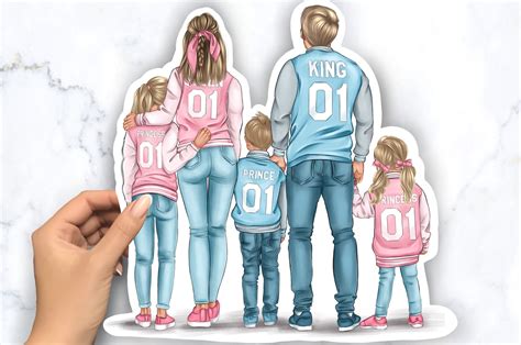 Family 5 People Clipart Png