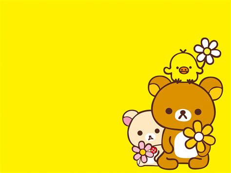 Easily Bear Animal Backgrounds - Animals, Cartoon, Yellow Templates - Free PPT Backgrounds and ...