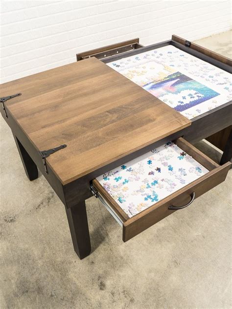 View Jigsaw Puzzle Coffee Table With Drawers – Home