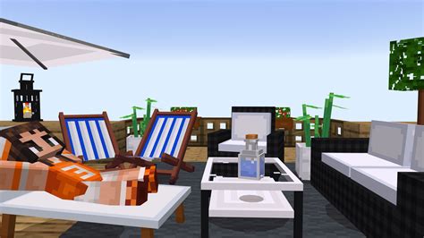 Outdoor Minecraft Furniture - Minecraft Bedrock Map