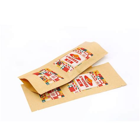 China Kraft Paper Bags Custom Printed Logo Pla Stand Up Flat Bottom ...