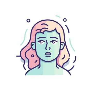 Woman Outline Icon With Color Gradations In The Background Vector, Clueless, Lineal Icon, Flat ...