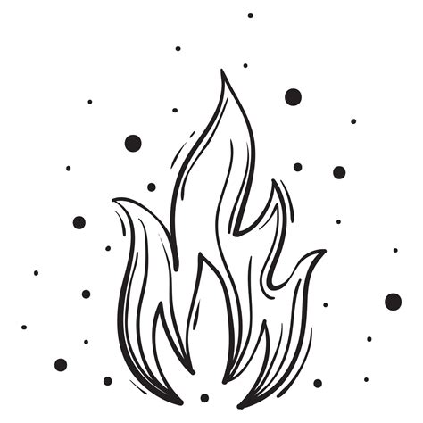 Hand drawn fire icons. Fire Flames Icons Vector Set. Hand Drawn Doodle ...