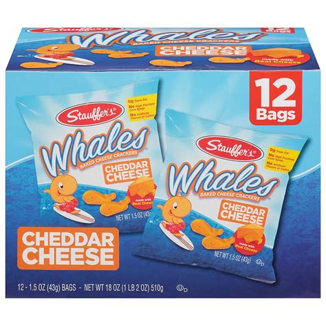 Stauffer's Cheddar Whales Baked Snack Crackers - Shop Snacks & Candy at H-E-B