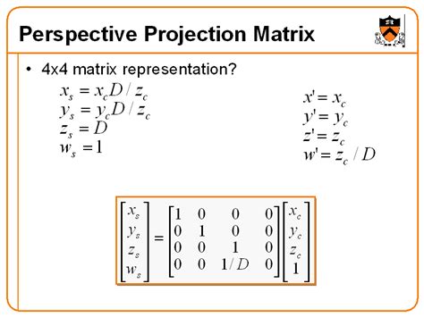 matrices - Matrix of perspective? - Mathematics Stack Exchange