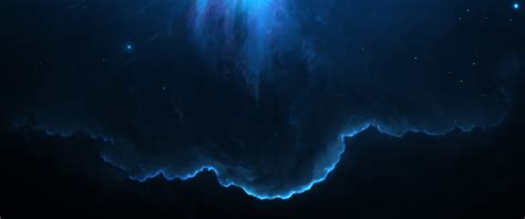 Blue Space Nebula Wallpaper