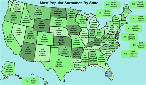 Most popular surnames in the US by state – The Bull Elephant