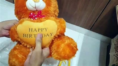 Unboxing and Review of cute brown teddy bear for birthday gift - video Dailymotion