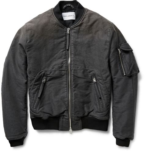 Our Legacy - Brushed Cotton-Canvas Bomber Jacket | MR PORTER | Leather ...