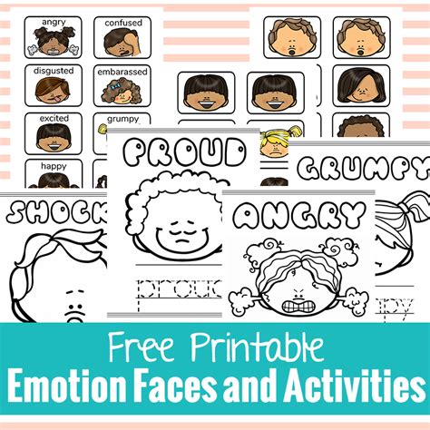 Free Printable Emotion Faces and Activities - Natural Beach Living