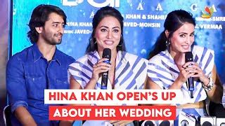 Hina Khan Opens Up About Her Wedding at her 'Barsaat' Album Launch Event #hinakhan #shaheersheikh