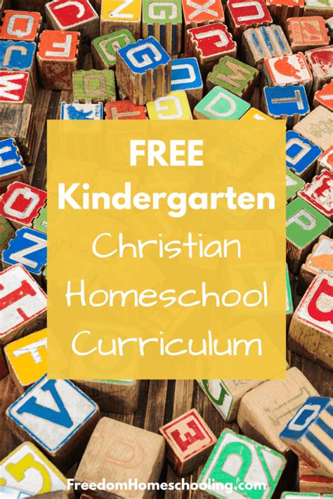 Free Kindergarten Christian Homeschool Curriculum