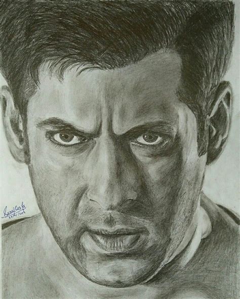 Salman Khan , #Portrait of #SalmanKhan by #SurajBarfa ( me), #pencilsketch #art #bhai #bollywood ...