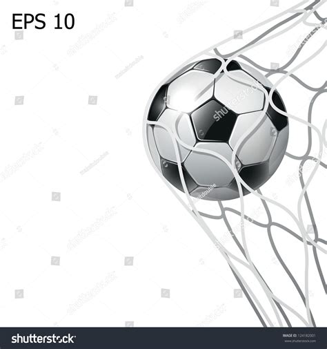 Isolated Soccer Ball Goal Net Eps10 Stock Vector (Royalty Free ...