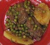 Moshari Kokkinisto me Araka: Beef Stew with Peas | Greek Recipes