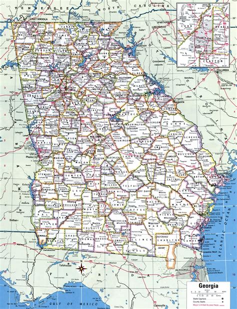 Printable Map Of Georgia Counties