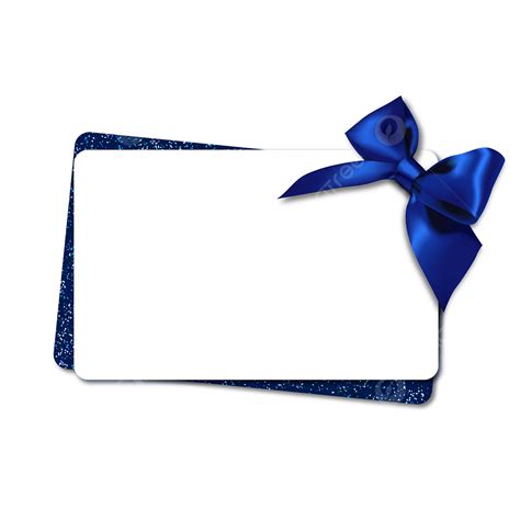 Blue Glitter Card With Ribbon Bow, Ribbon Bow, Blue Glitter Card, Card PNG and Vector with ...