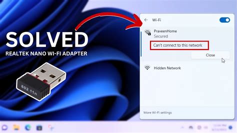 Realtek WiFi Adapter Can't Connect to this Network (SOLVED) - YouTube