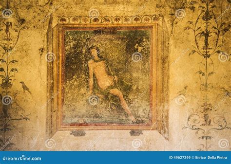 Pompeii frescoes stock image. Image of tourism, architecture - 49627299