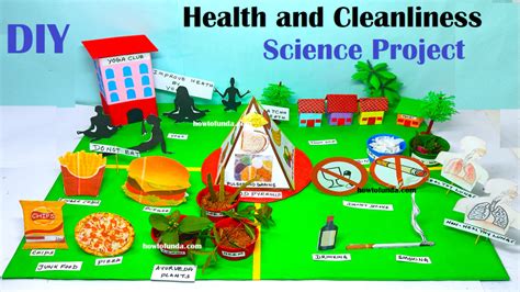 health and cleanliness project – health well being science project exhibition | diy | howtofunda ...