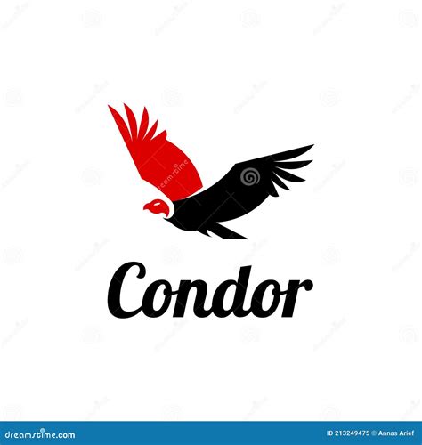 Condor Logo Simple Flying Abstract Bird Silhouette Vector Stock Vector ...