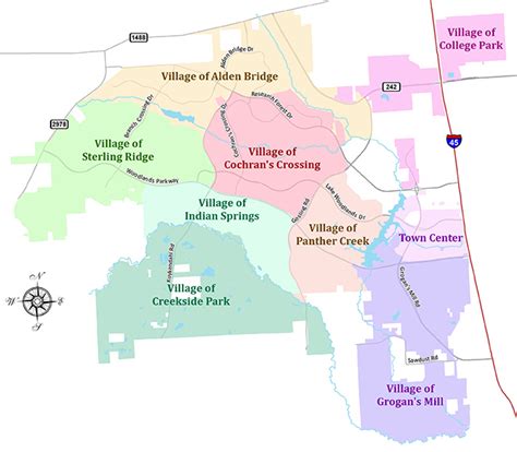 Woodlands Village Map for reference - San Jacinto River Authority