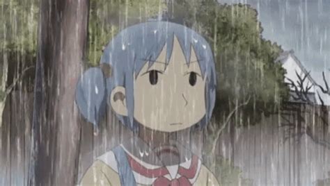 Anime Rain Nichijou Mio GIF | GIFDB.com