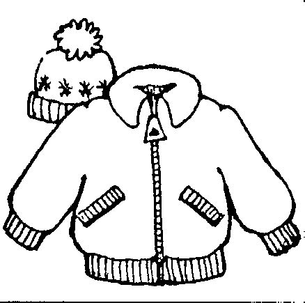 Jacket Clipart Winter Coat Coloring Raincoat Cliparts Rain Clothes Clip ...