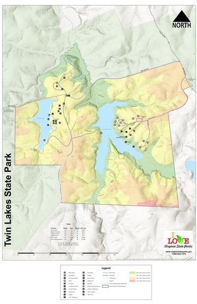 Twin Lakes State Park Map by Virginia State Parks | Avenza Maps