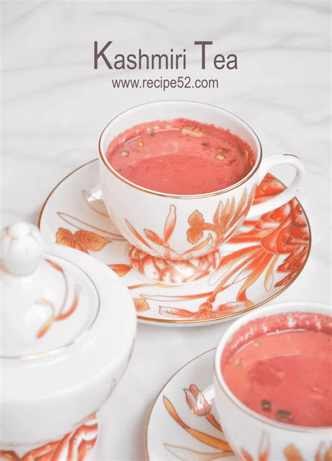 Detailed pink kashmiri tea / noon chai recipe with photos of each step ...