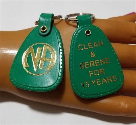 NA Green 15 Year Key Tag 15 Year Clean Time Key Tag Narcotics Anonymous - Etsy