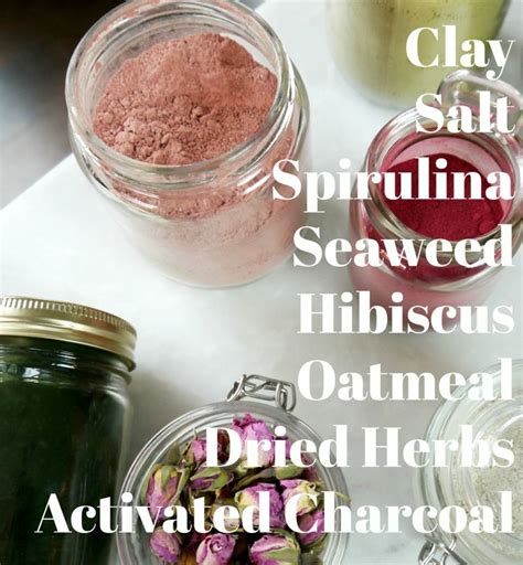 Dry Ingredient Options for "Just Add Water" Masks... | Natural skin care ingredients, Vegan face ...